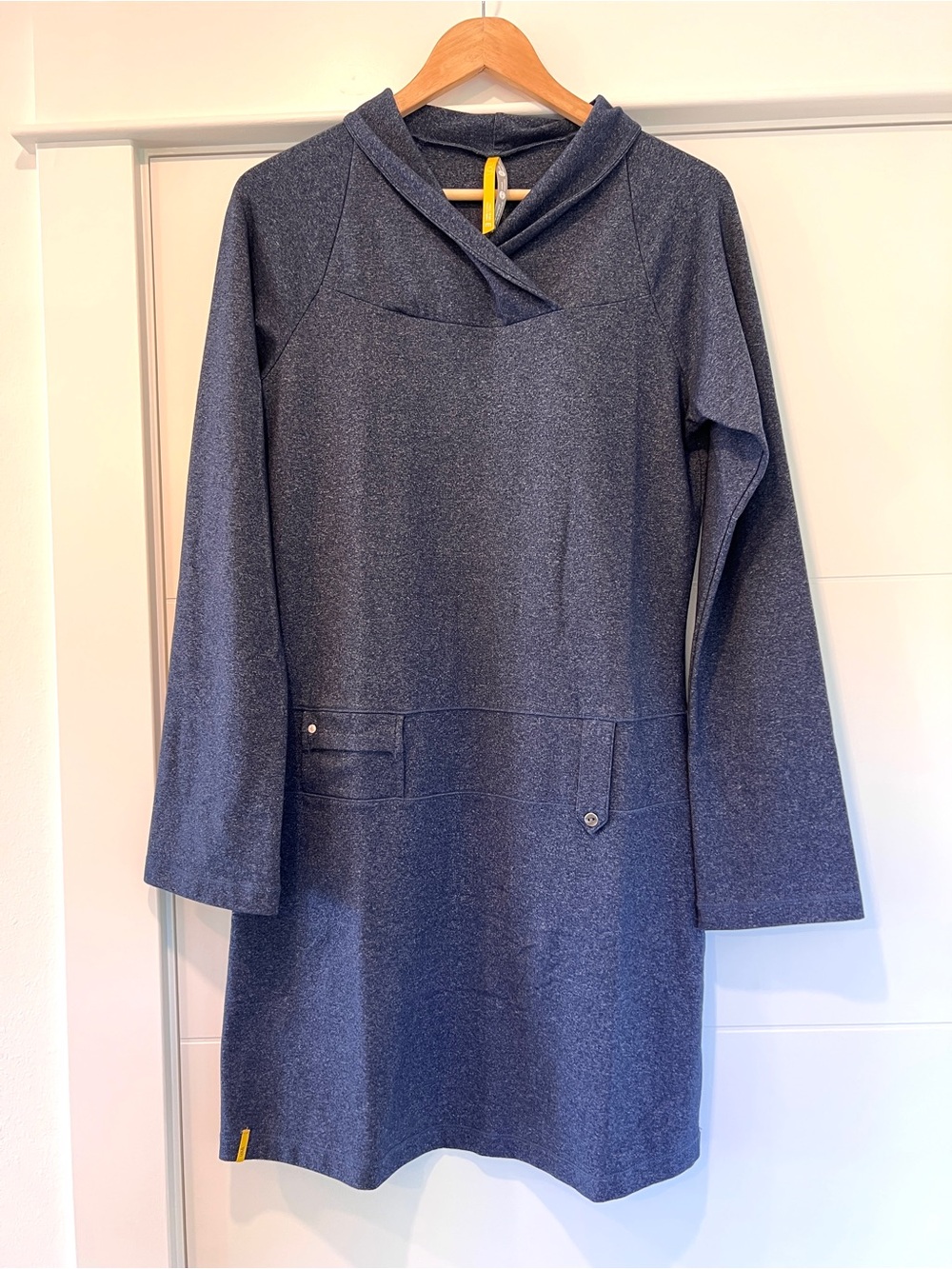 Lole Long Sleeve Mini Dress Performance Fabric, Navy Heather M